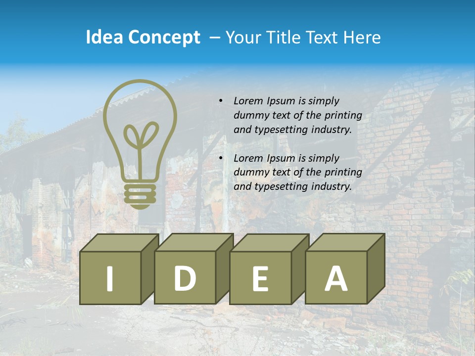 Debris Frame Natural PowerPoint Template