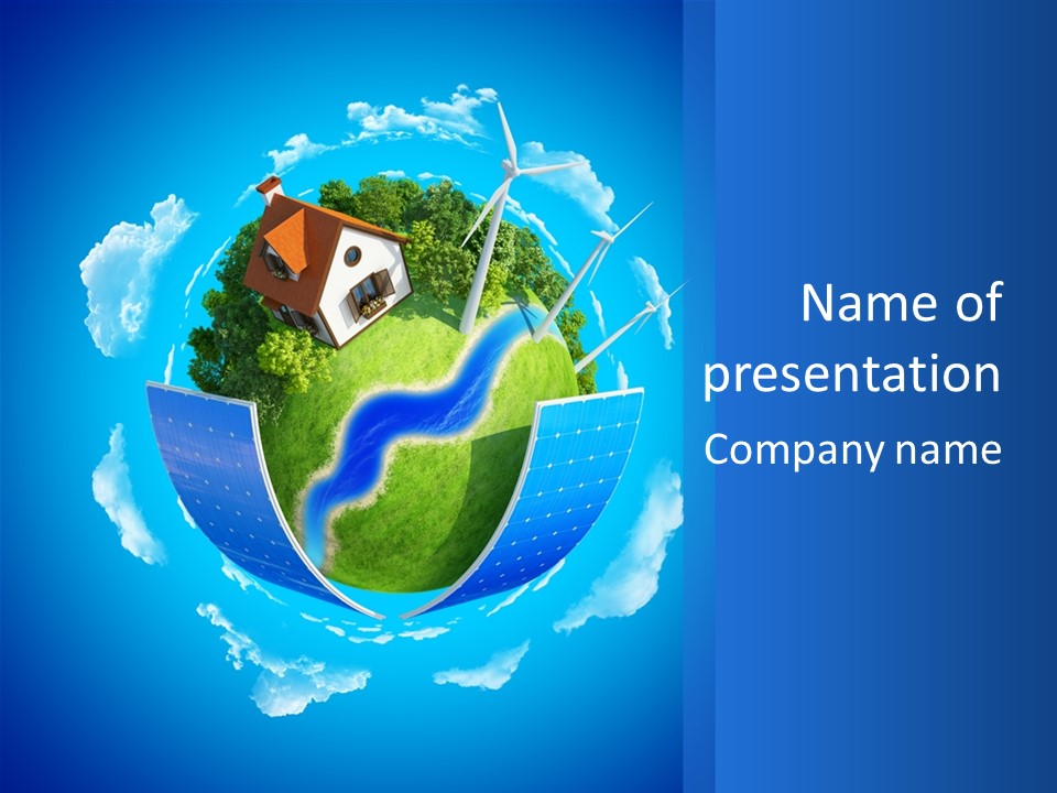 Lawn Small House PowerPoint Template