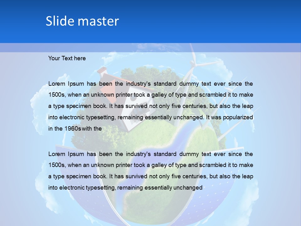 Lawn Small House PowerPoint Template