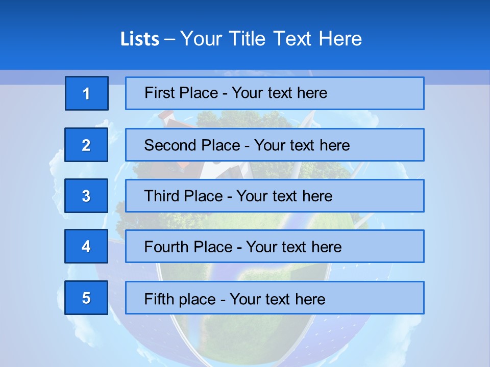 Lawn Small House PowerPoint Template