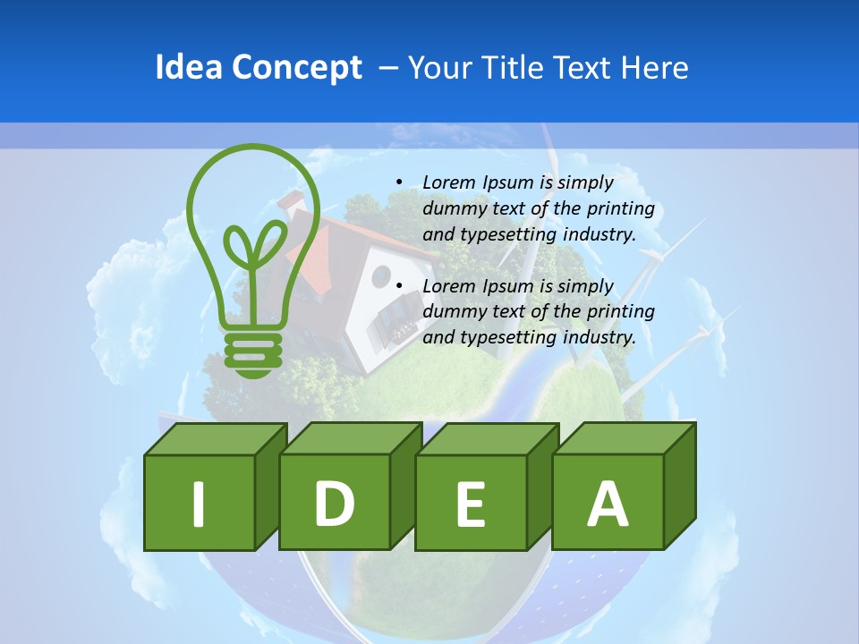 Lawn Small House PowerPoint Template