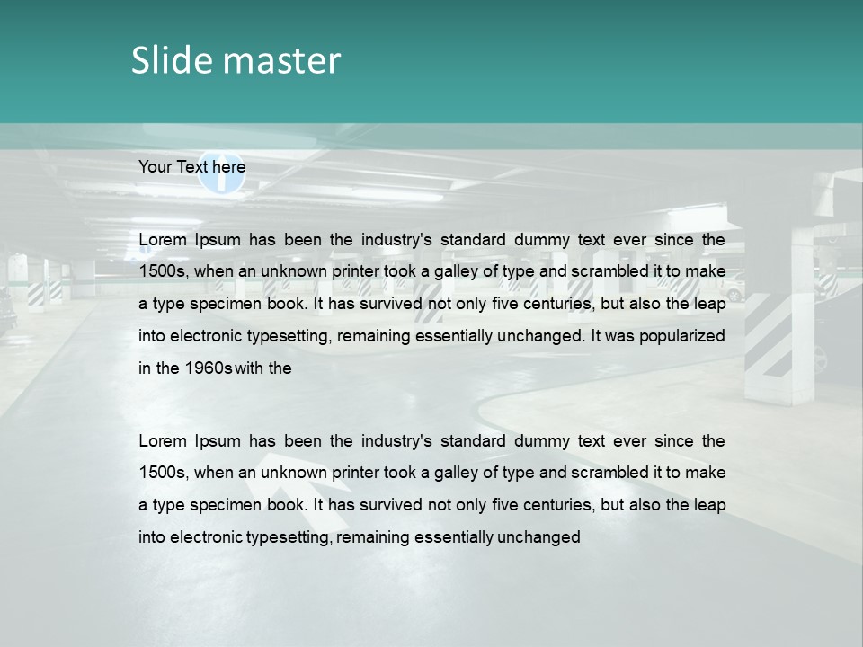 Basement Underground Garage Indoor PowerPoint Template