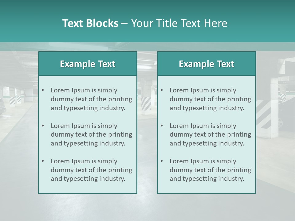 Basement Underground Garage Indoor PowerPoint Template