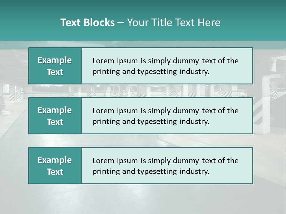 Basement Underground Garage Indoor PowerPoint Template
