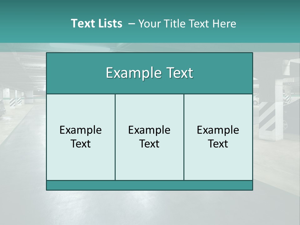 Basement Underground Garage Indoor PowerPoint Template