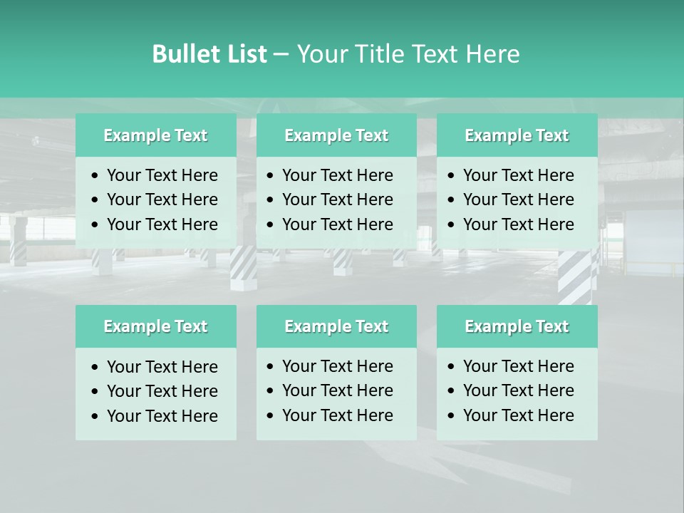 Automobile Underground Parking Garage City PowerPoint Template