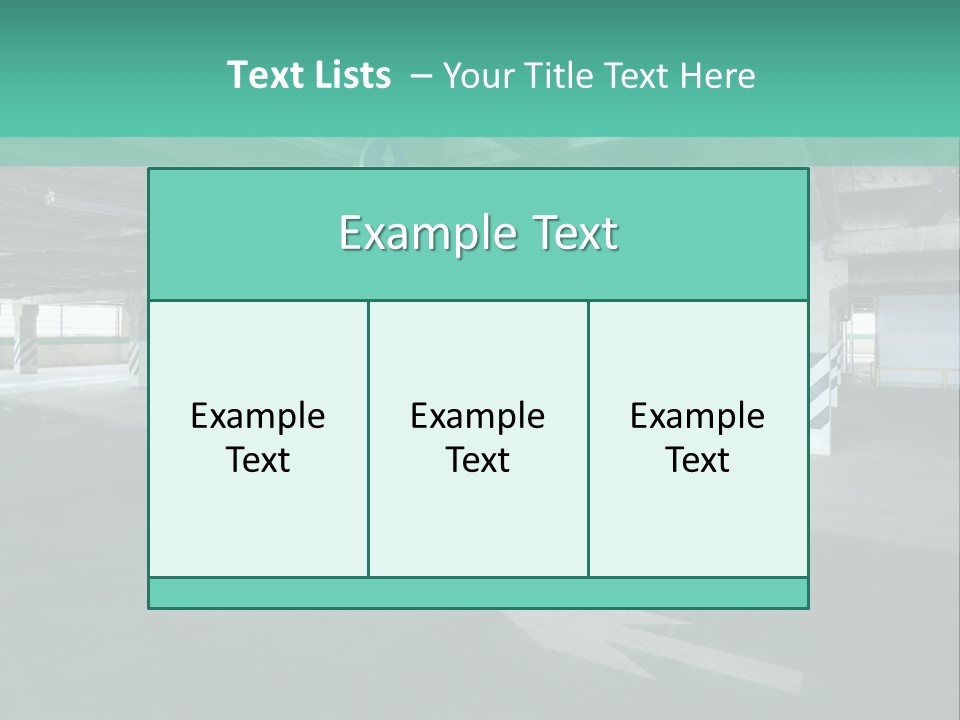 Automobile Underground Parking Garage City PowerPoint Template