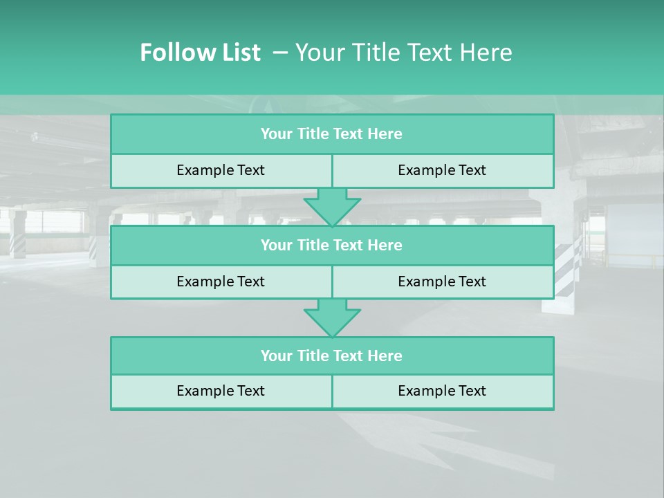 Automobile Underground Parking Garage City PowerPoint Template