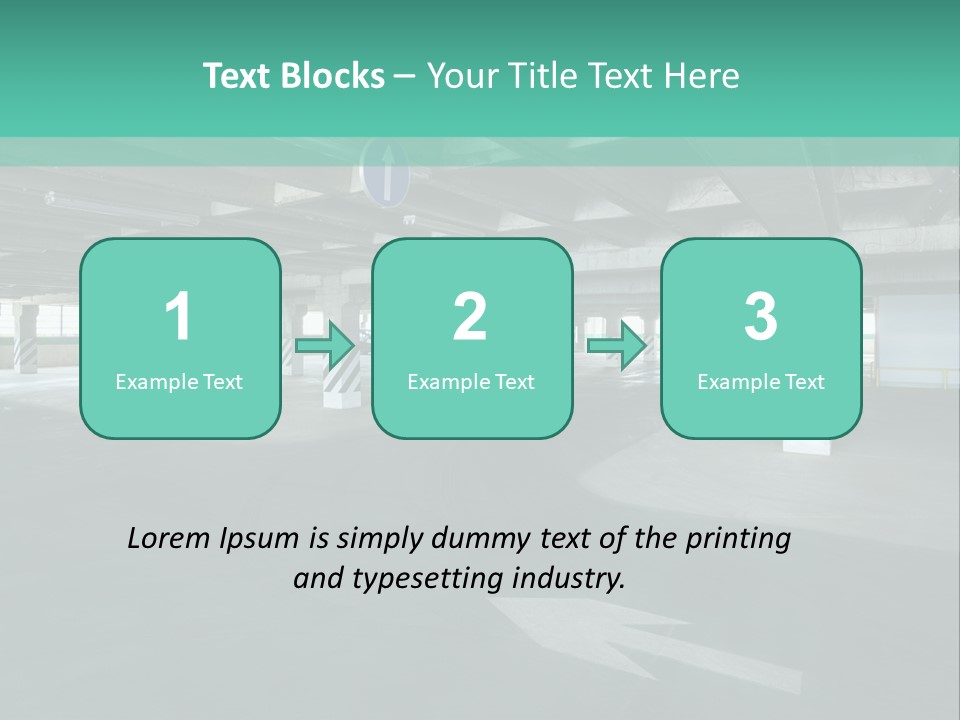 Automobile Underground Parking Garage City PowerPoint Template