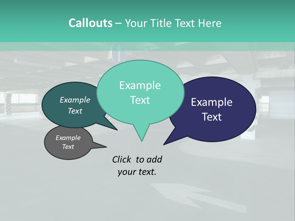 Automobile Underground Parking Garage City PowerPoint Template