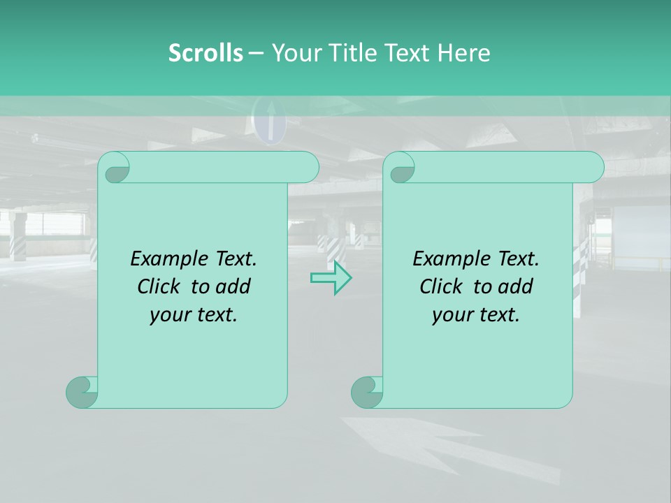 Automobile Underground Parking Garage City PowerPoint Template