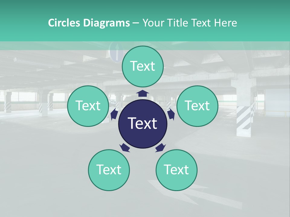 Automobile Underground Parking Garage City PowerPoint Template