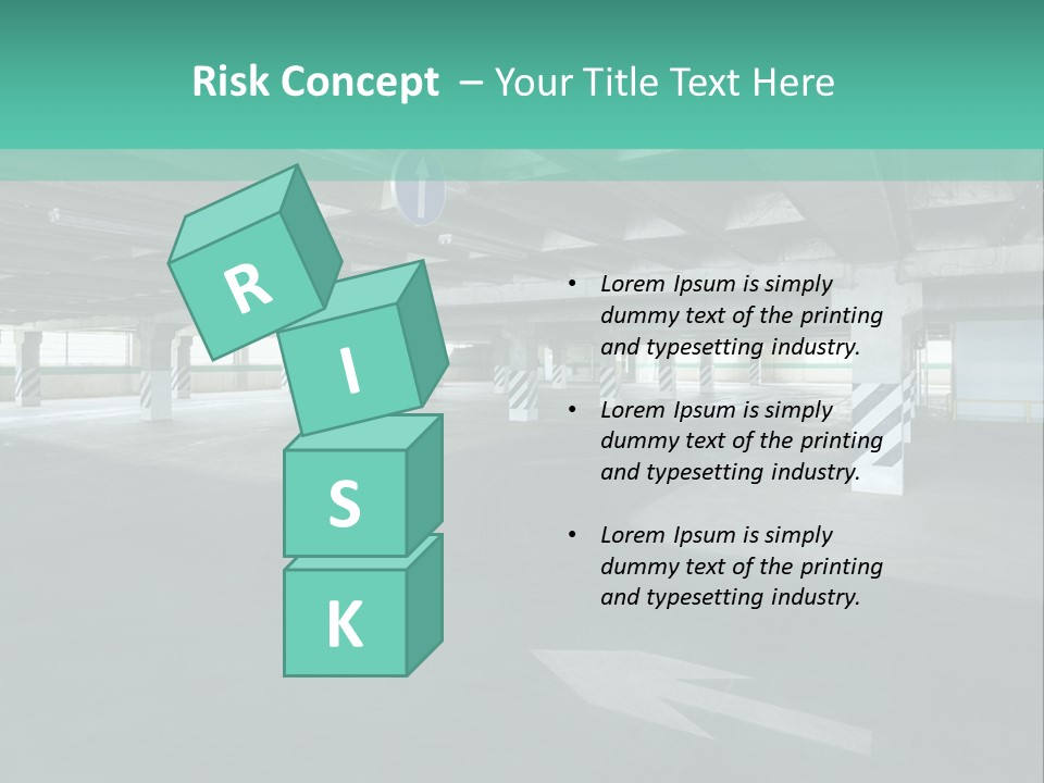 Automobile Underground Parking Garage City PowerPoint Template