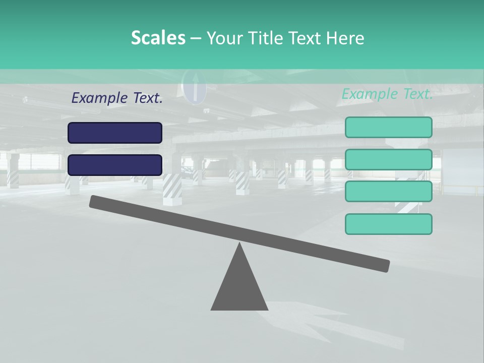 Automobile Underground Parking Garage City PowerPoint Template