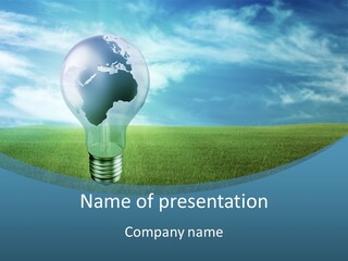 Light Electricity Planet PowerPoint Template