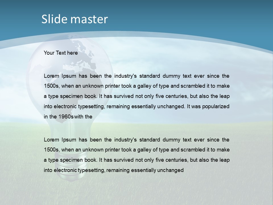 Light Electricity Planet PowerPoint Template