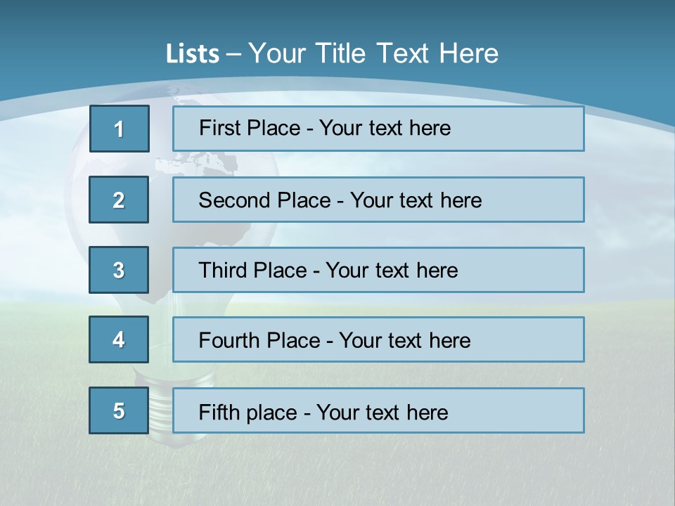 Light Electricity Planet PowerPoint Template