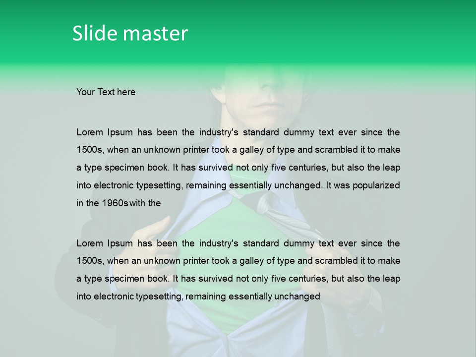 Man Tee Shirt Movement PowerPoint Template