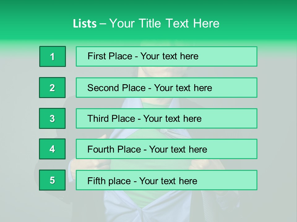 Man Tee Shirt Movement PowerPoint Template