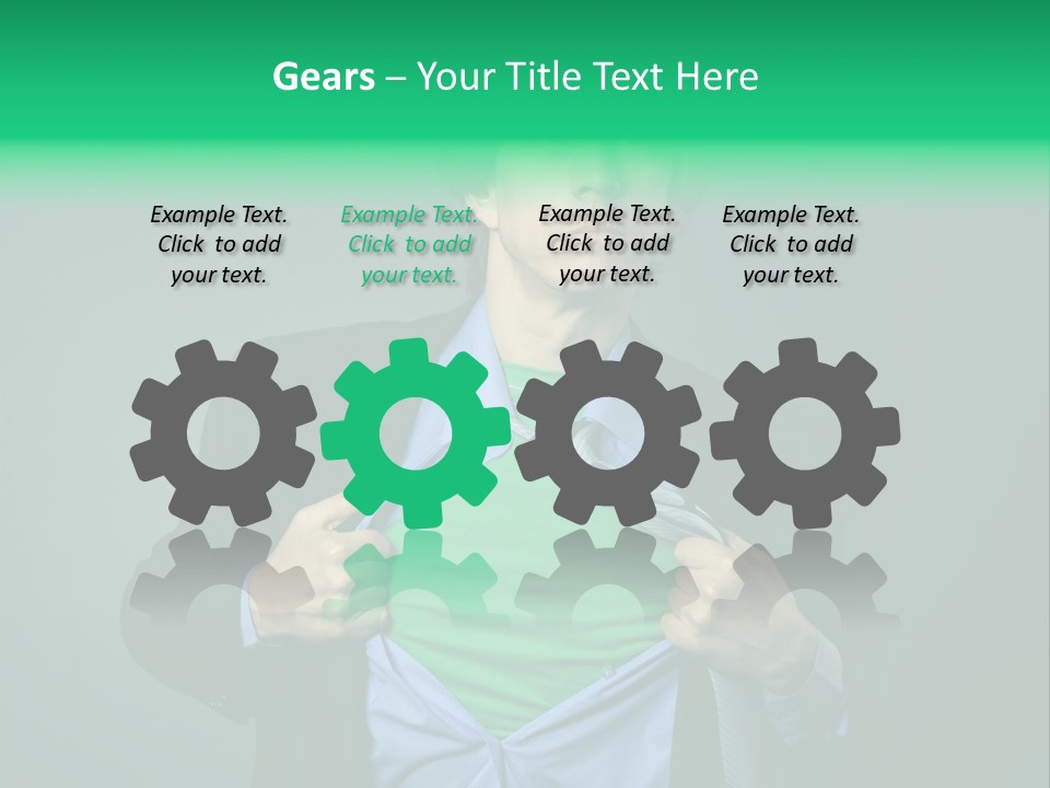 Man Tee Shirt Movement PowerPoint Template