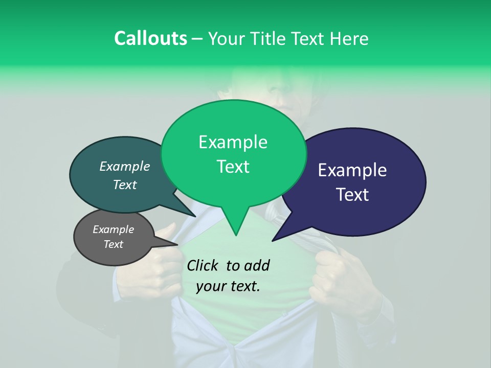 Man Tee Shirt Movement PowerPoint Template