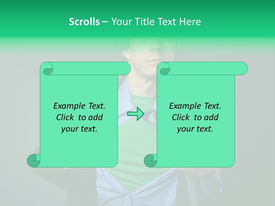 Man Tee Shirt Movement PowerPoint Template