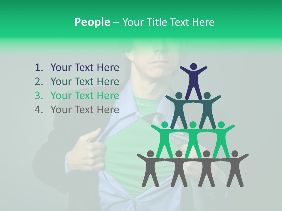 Man Tee Shirt Movement PowerPoint Template