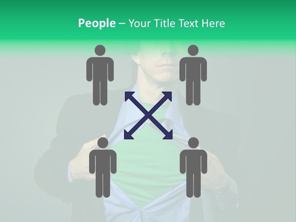 Man Tee Shirt Movement PowerPoint Template