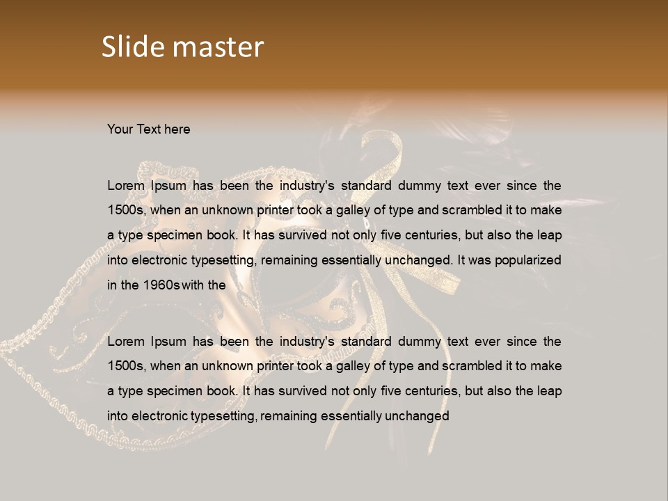Venetian Christmas Carnival PowerPoint Template