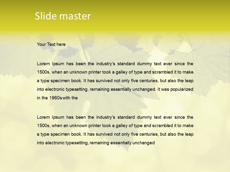 Blurred Texture Sunlight PowerPoint Template