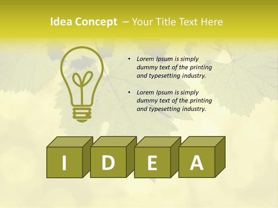 Blurred Texture Sunlight PowerPoint Template