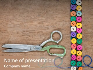 Needlework Sewing Connection PowerPoint Template