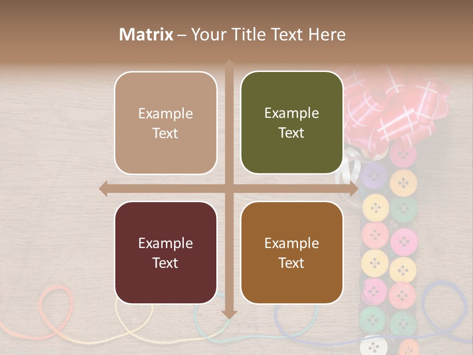 Style Needlework Arrangement PowerPoint Template