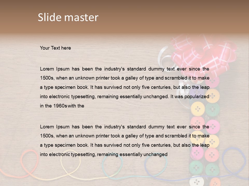 Style Needlework Arrangement PowerPoint Template