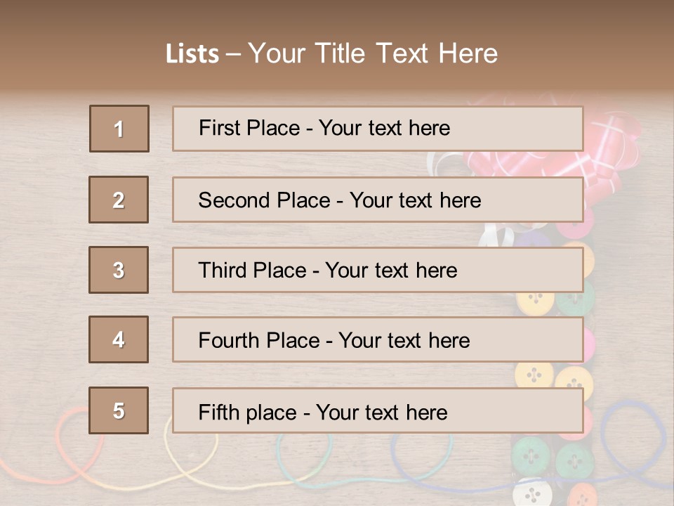 Style Needlework Arrangement PowerPoint Template