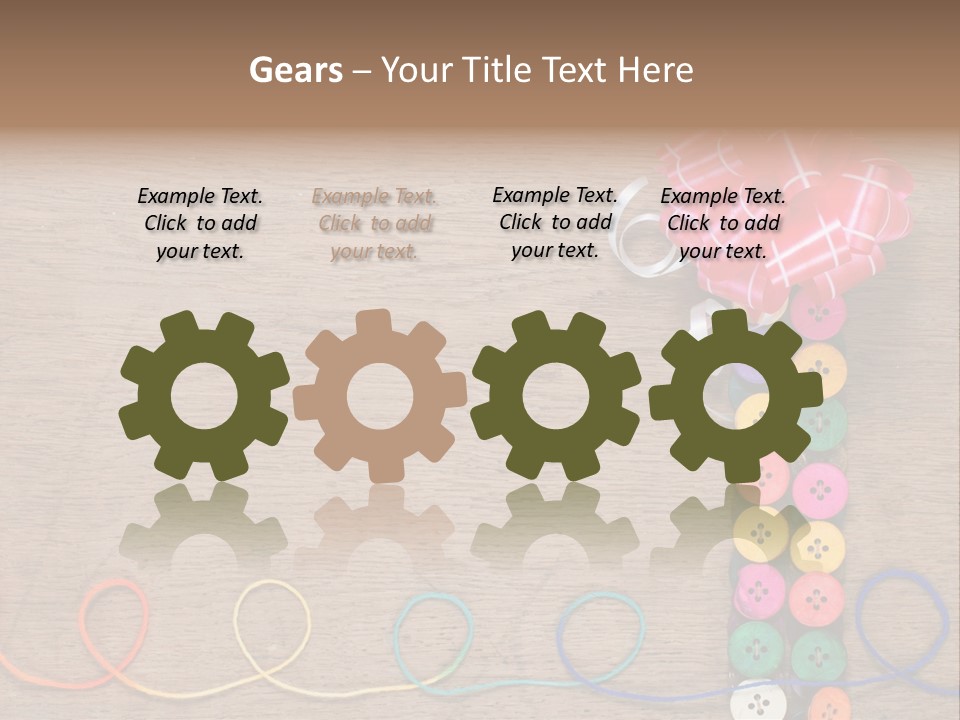 Style Needlework Arrangement PowerPoint Template