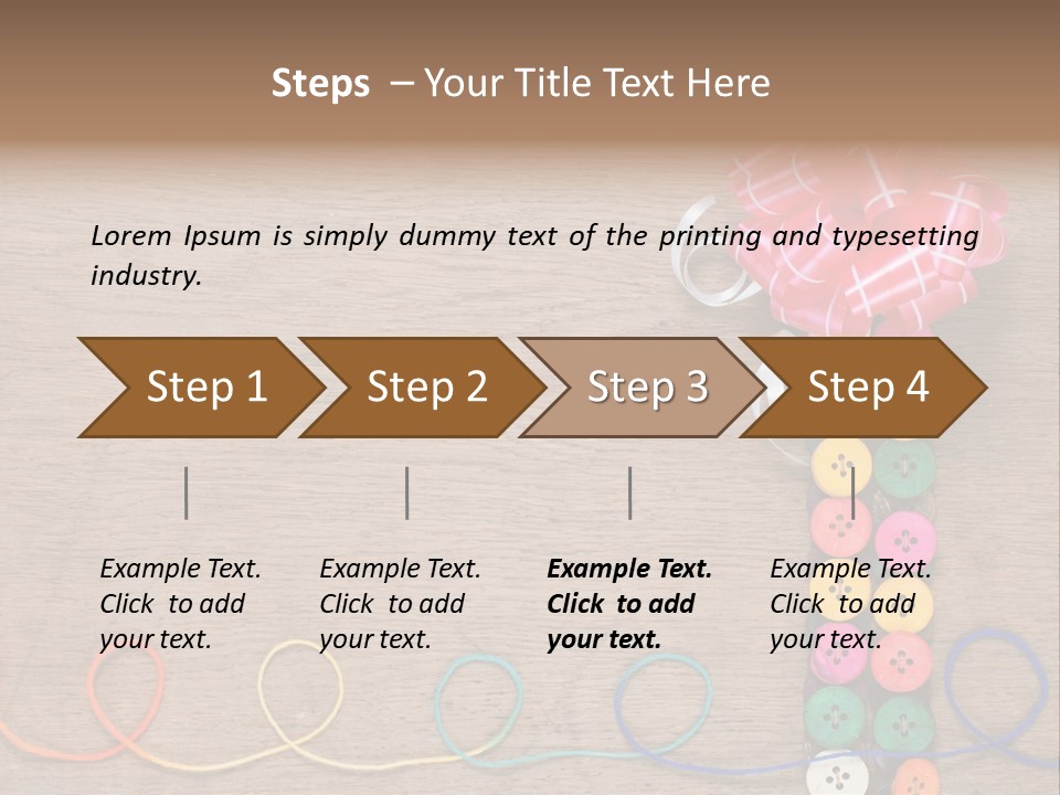 Style Needlework Arrangement PowerPoint Template