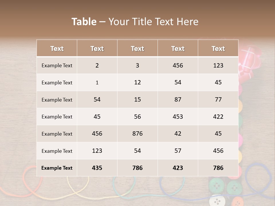Style Needlework Arrangement PowerPoint Template