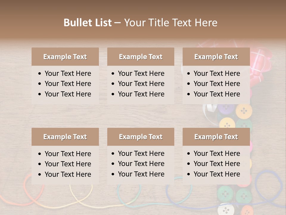 Style Needlework Arrangement PowerPoint Template