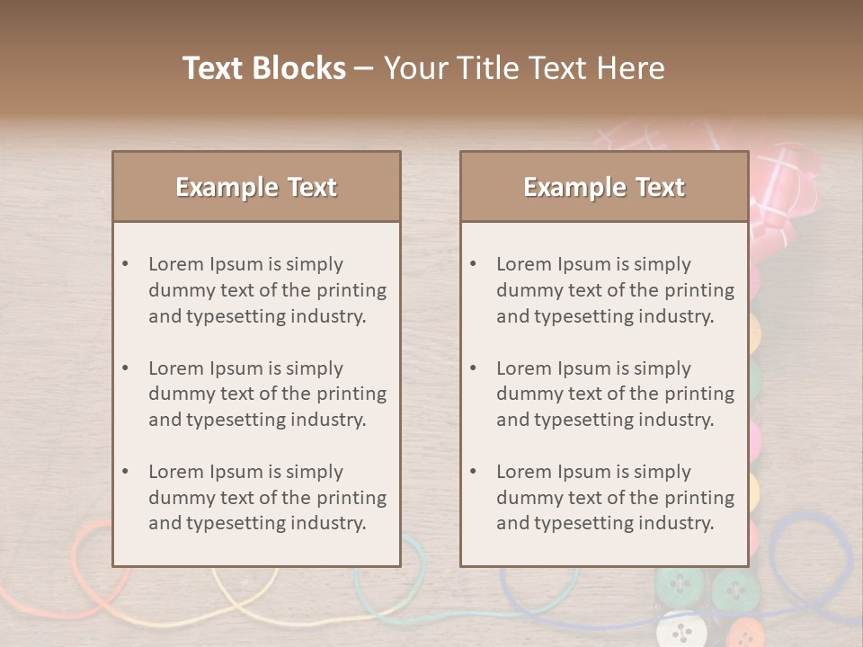 Style Needlework Arrangement PowerPoint Template