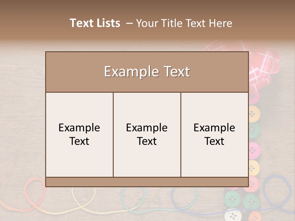 Style Needlework Arrangement PowerPoint Template