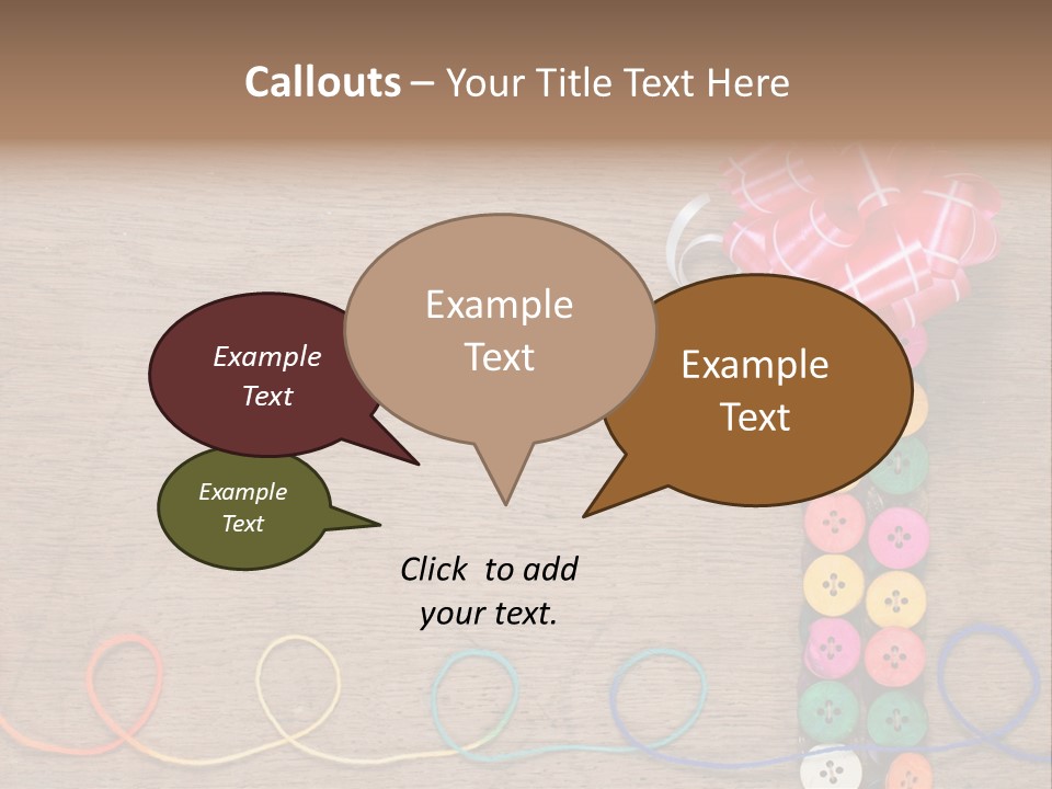 Style Needlework Arrangement PowerPoint Template