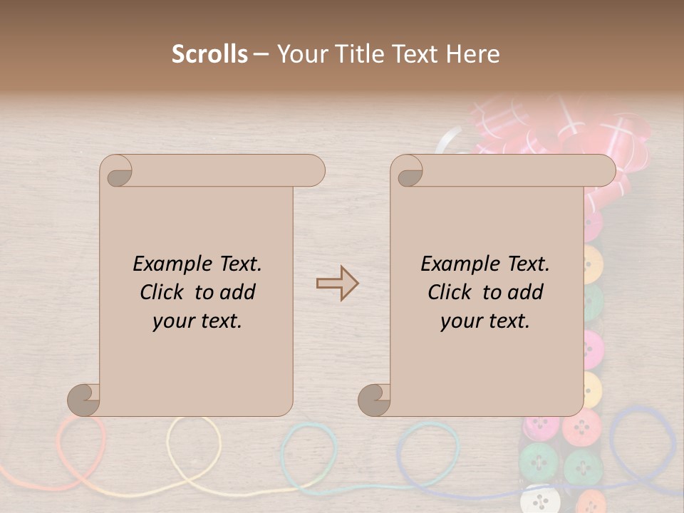 Style Needlework Arrangement PowerPoint Template