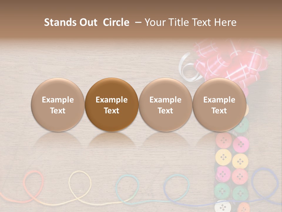 Style Needlework Arrangement PowerPoint Template