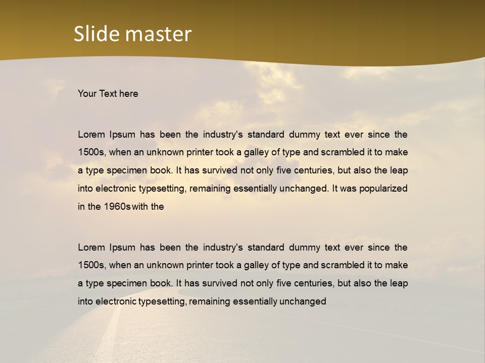 Long Landscape Travel PowerPoint Template