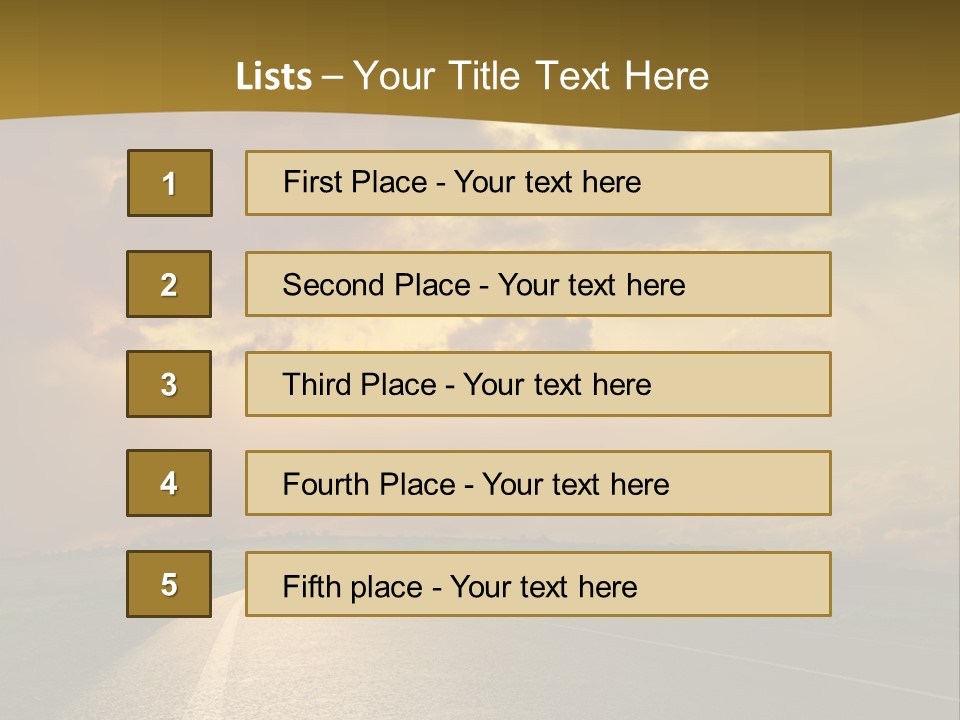 Long Landscape Travel PowerPoint Template