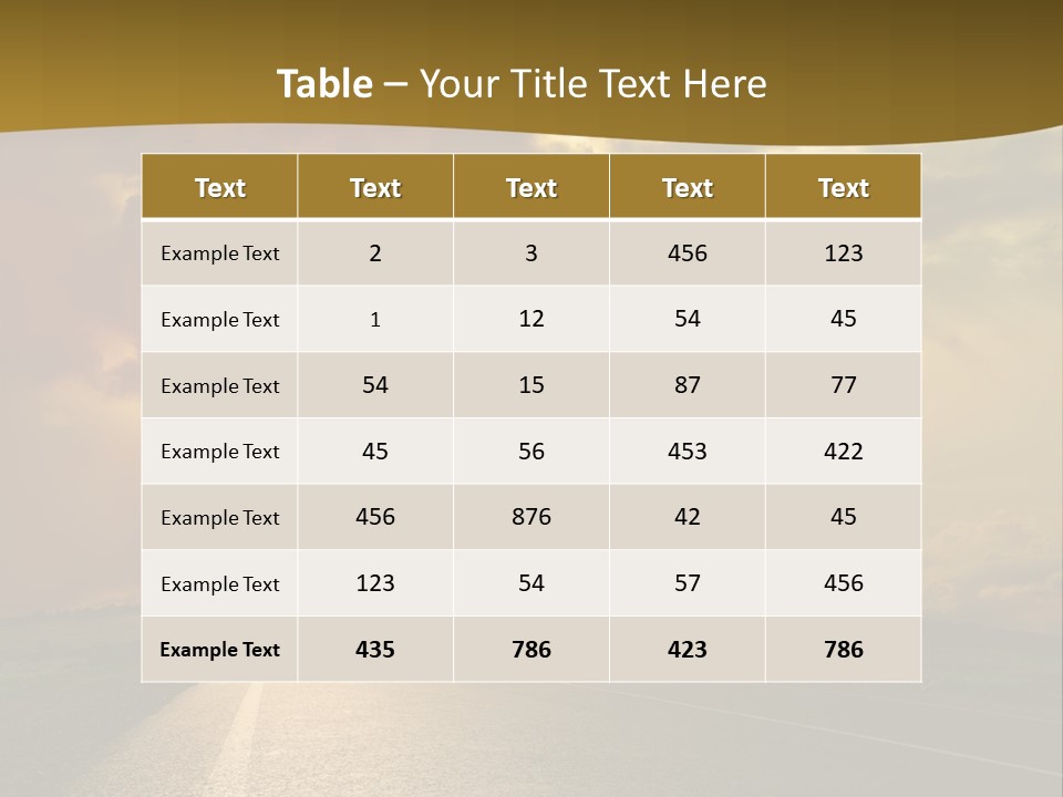 Long Landscape Travel PowerPoint Template