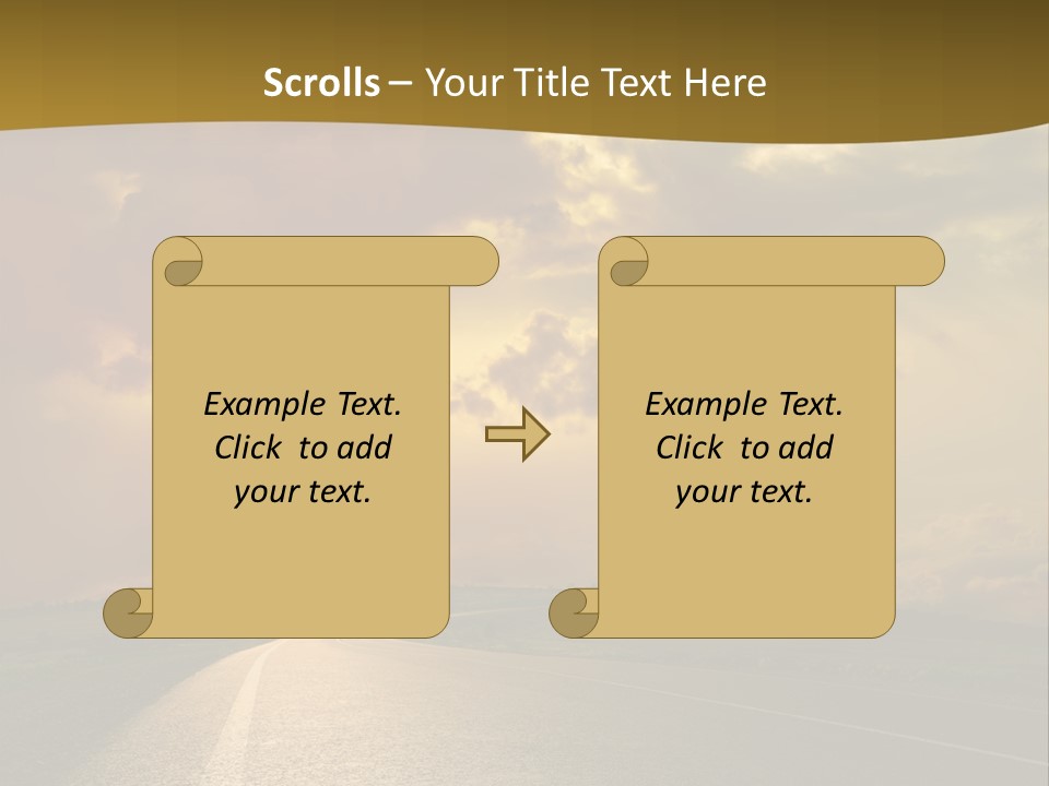 Long Landscape Travel PowerPoint Template