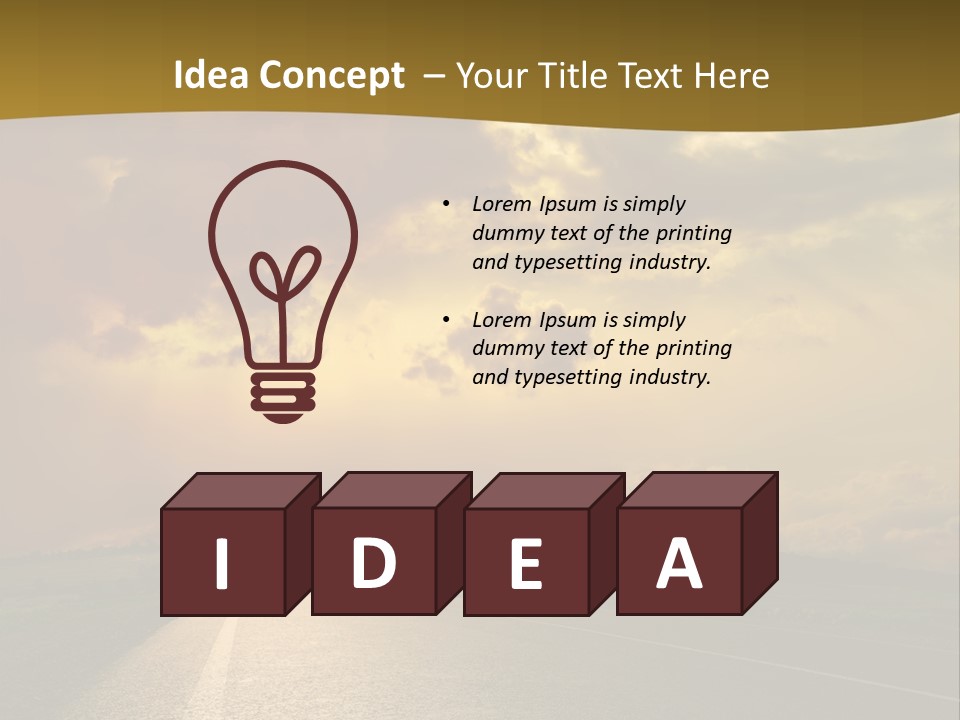 Long Landscape Travel PowerPoint Template