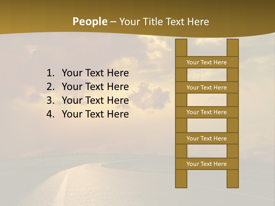 Long Landscape Travel PowerPoint Template